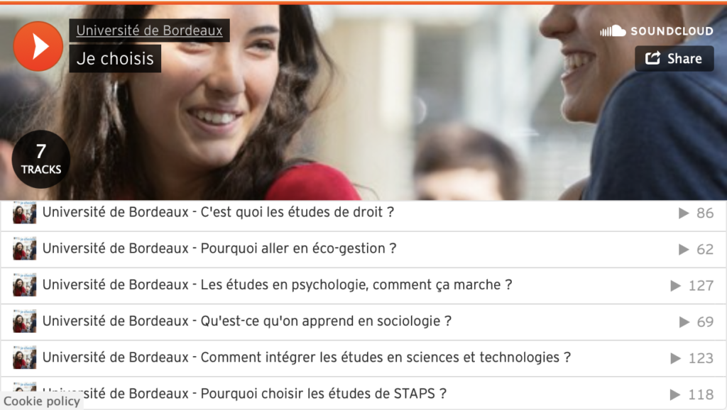 © Des podcasts pour aider les lycéens à choisir leur formation de prédilection - Université de Bordeaux