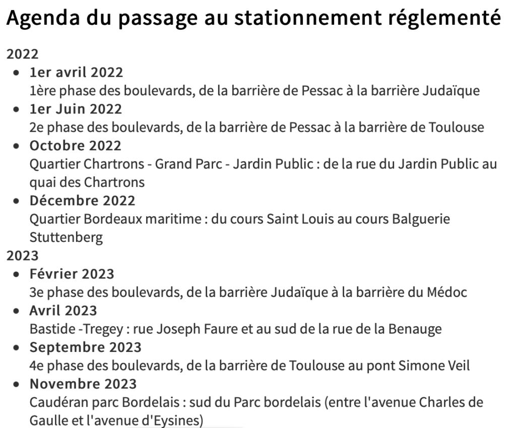 © L'extension du stationnement se fera sur plus d'1,5 ans - Mairie de Bordeaux