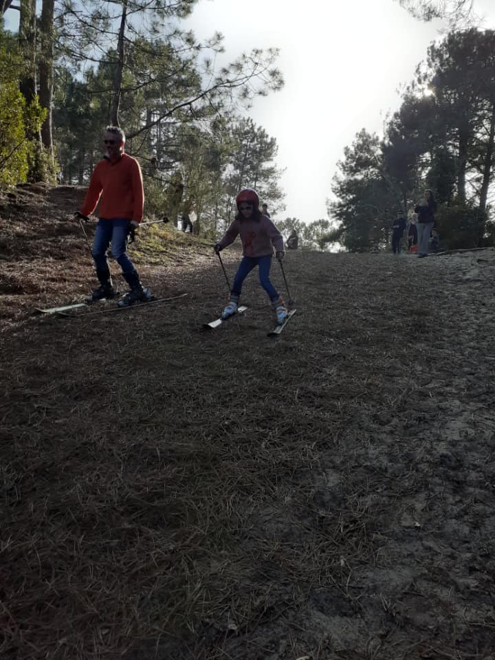 © La piste de ski sur aiguilles de pin du Bassin d'Arcachon a une longueur de 200 mètres - Ski sur Aiguilles de Pins/Facebook