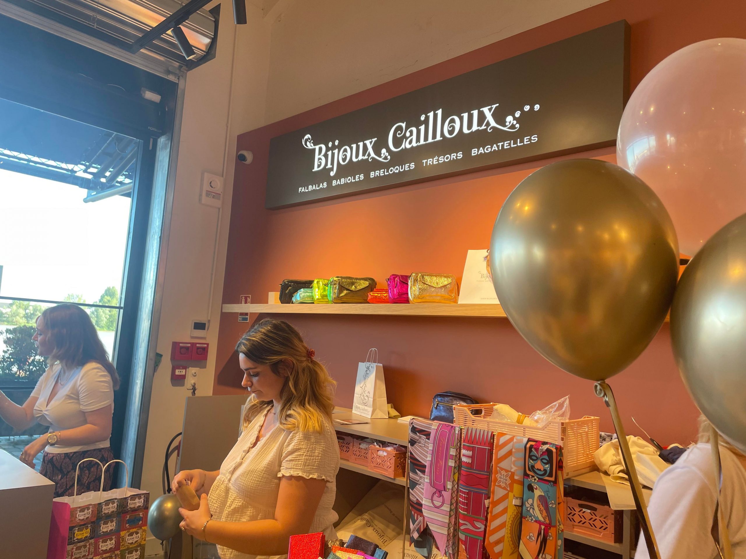 Κατεψυγμένο φορτηγό Ολοι Γελοίος bijoux cailloux magasin στη μέση του