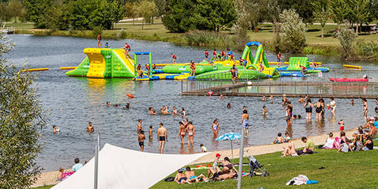 © Des activités pour les enfants sont aussi disponible à la plage de Dagueys - Ville de Libourne