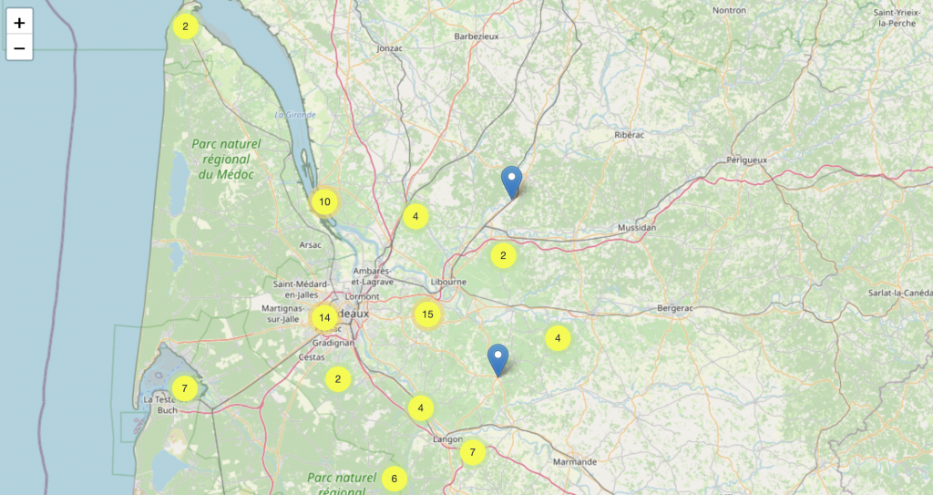 © La CCI de Bordeaux a géolocalisée 79 marchés de proximité - Marchés de Gironde