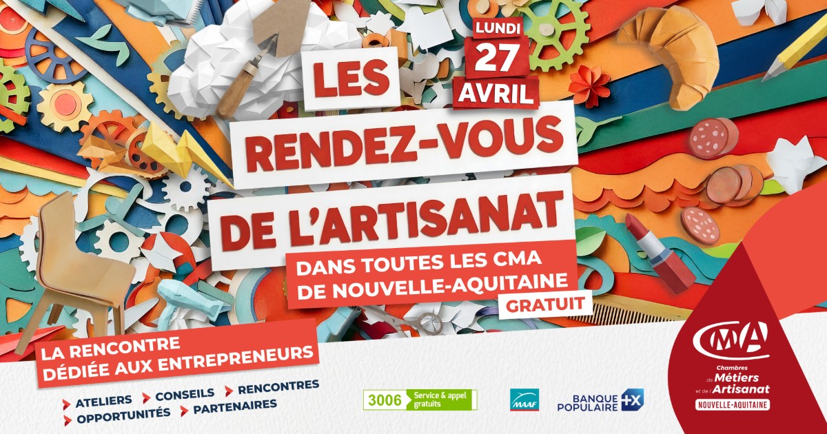  La CMA Nouvelle-Aquitaine t’invite à Bordeaux pour une journée vraiment utile, concrète, sans blabla