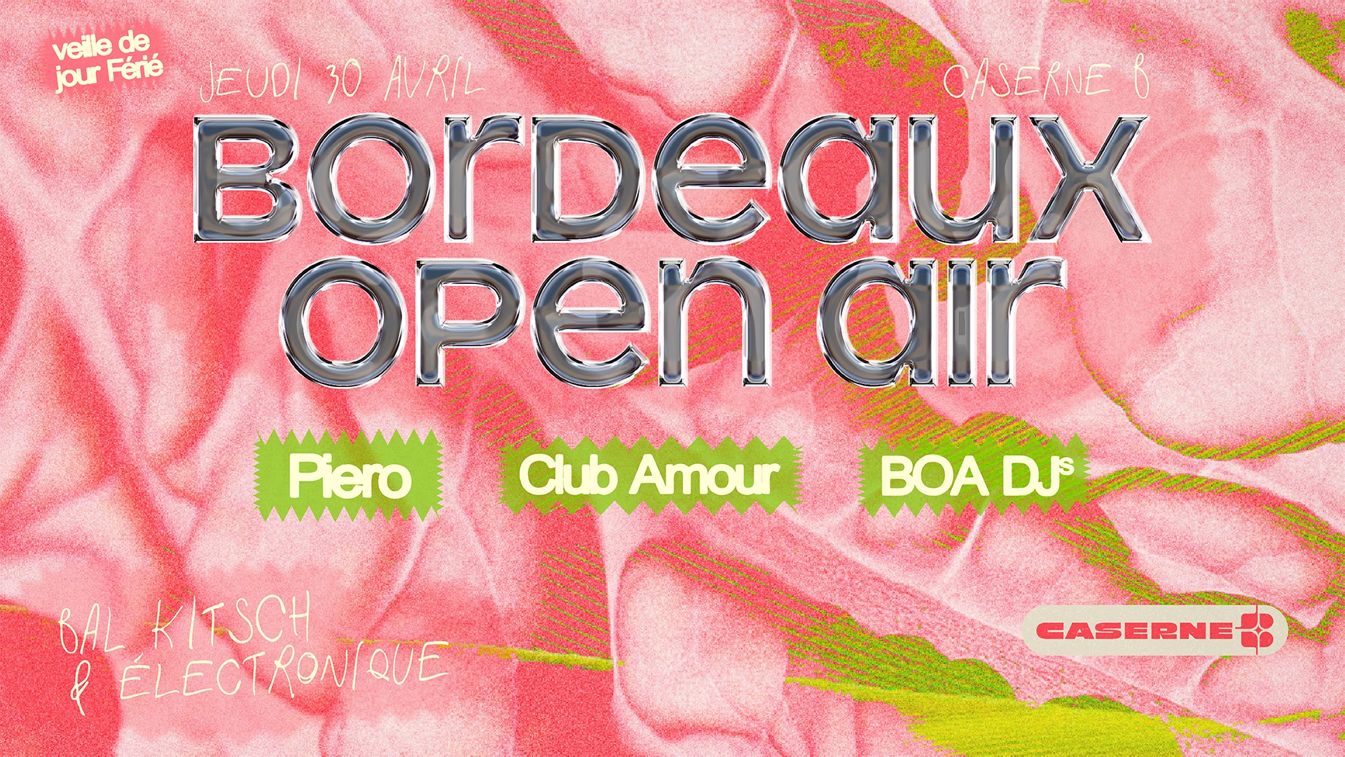 Bordeaux Open Air investit La Caserne B pour un Bal Kitch Électronique qui sent la sueur disco.