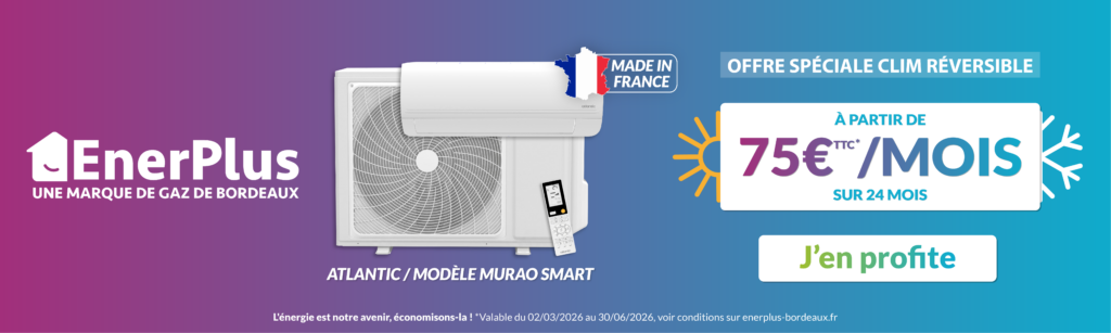 Ta clim réversible à partir de 75€/mois avec EnerPlus ! ❄️