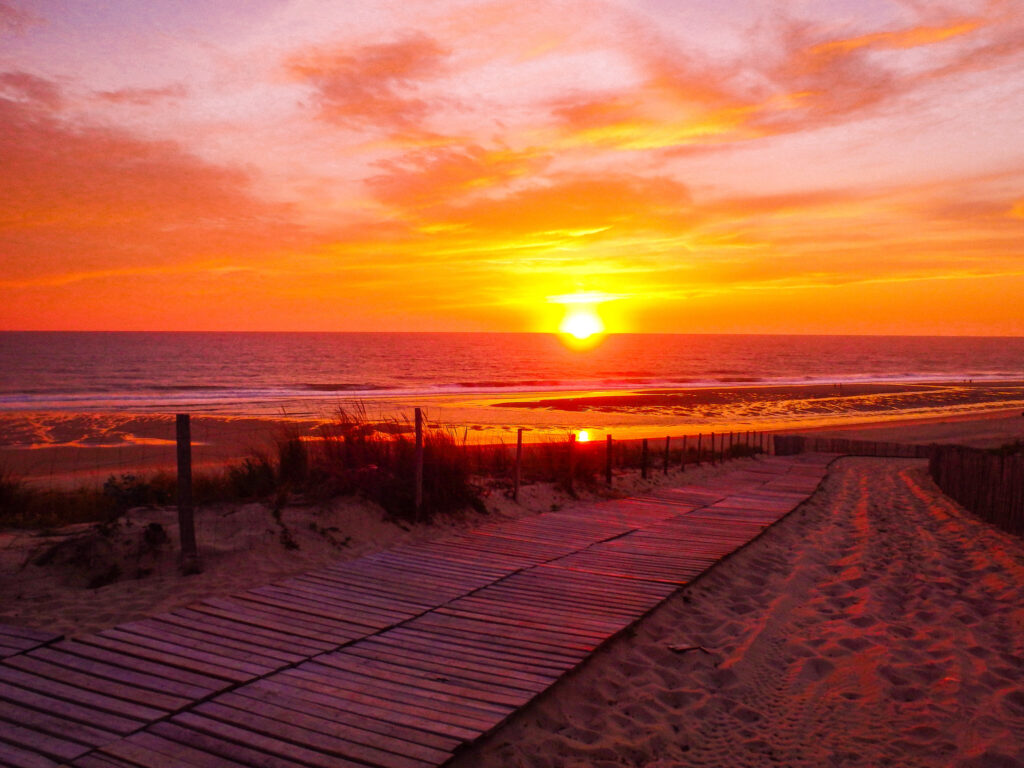 Coucher de soleil en Gironde pour une escapade autour de Bordeaux