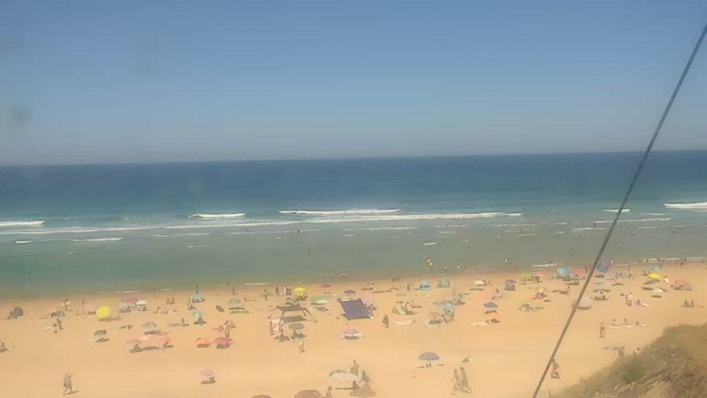 Vue de plage en direct pour préparer une sortie entre Arcachon Lacanau et Soulac
