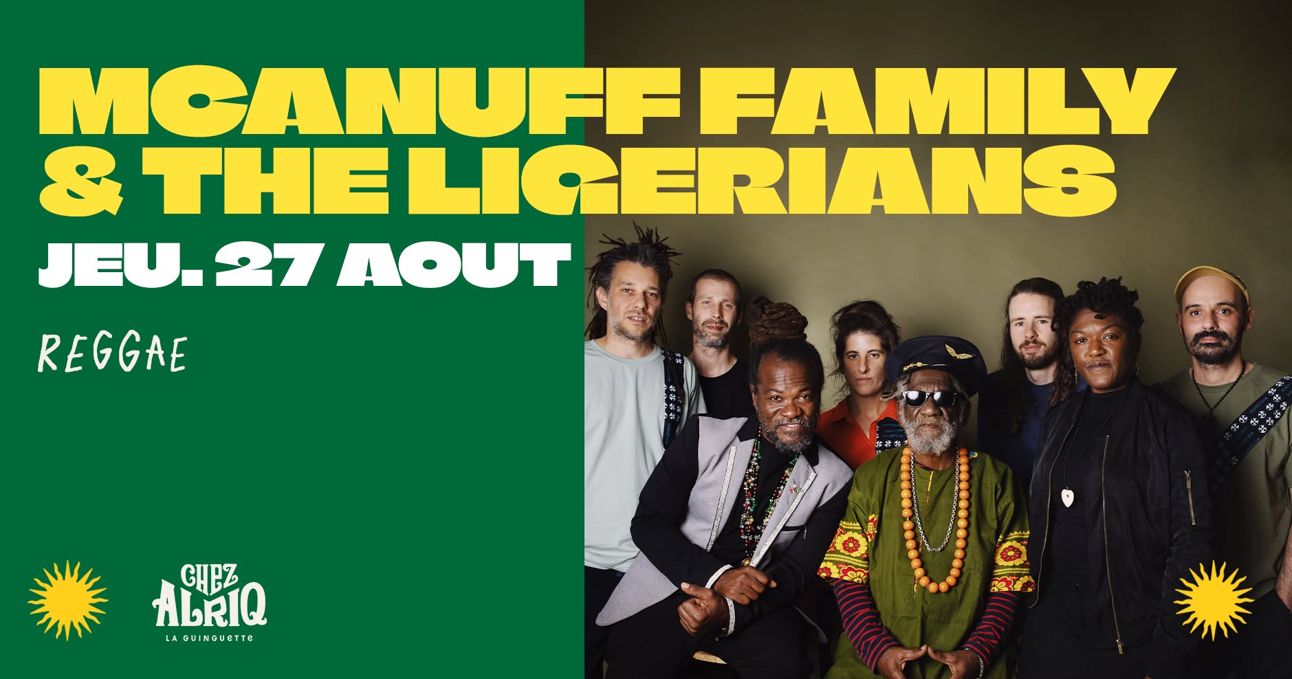 Affiche du concert McAnuff Family et The Ligerians à Bordeaux