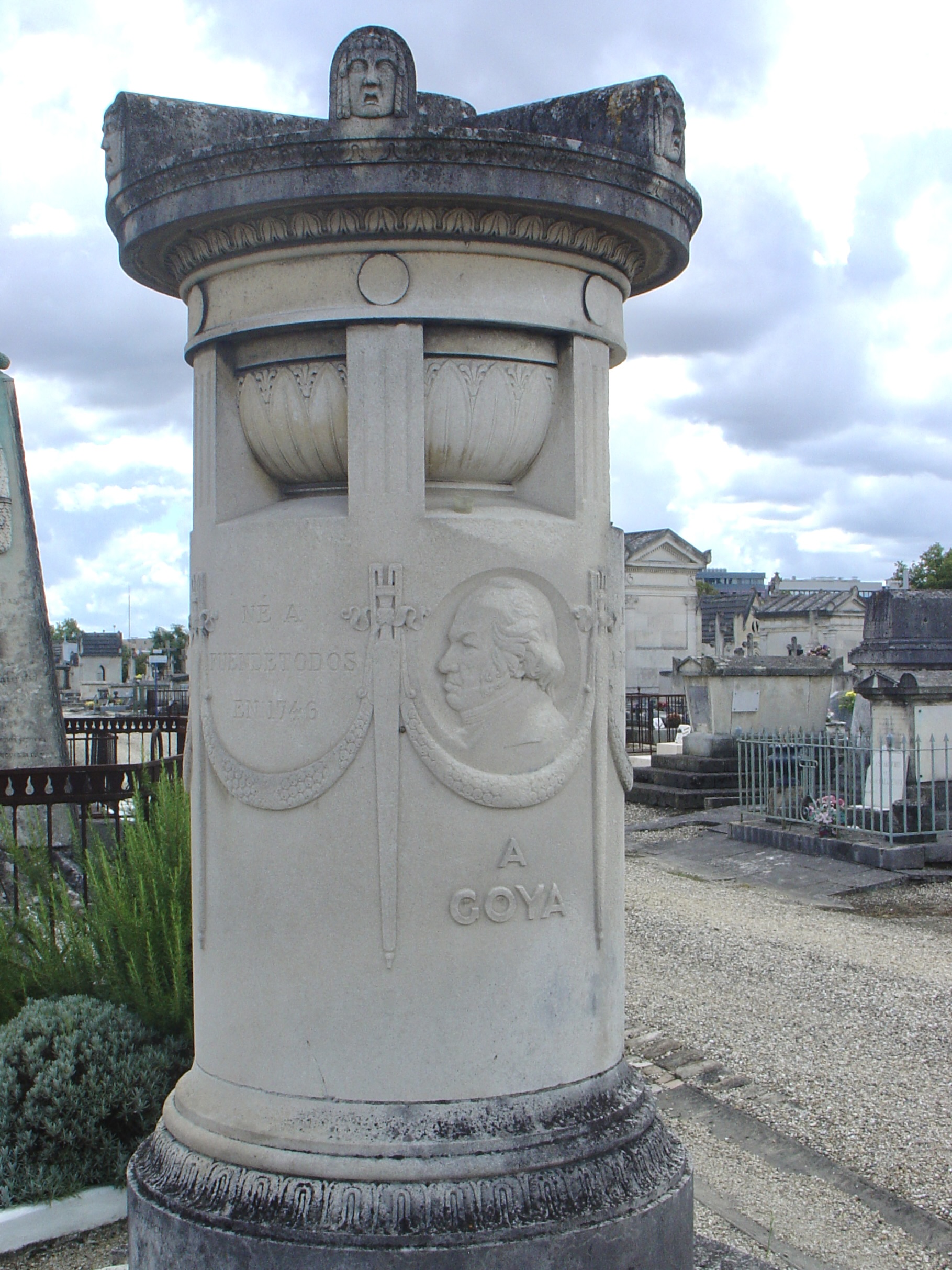 Cénotaphe de Francisco de Goya au cimetière de la Chartreuse