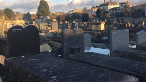 Vue du cimetière israélite du cours de l’Yser à Bordeaux