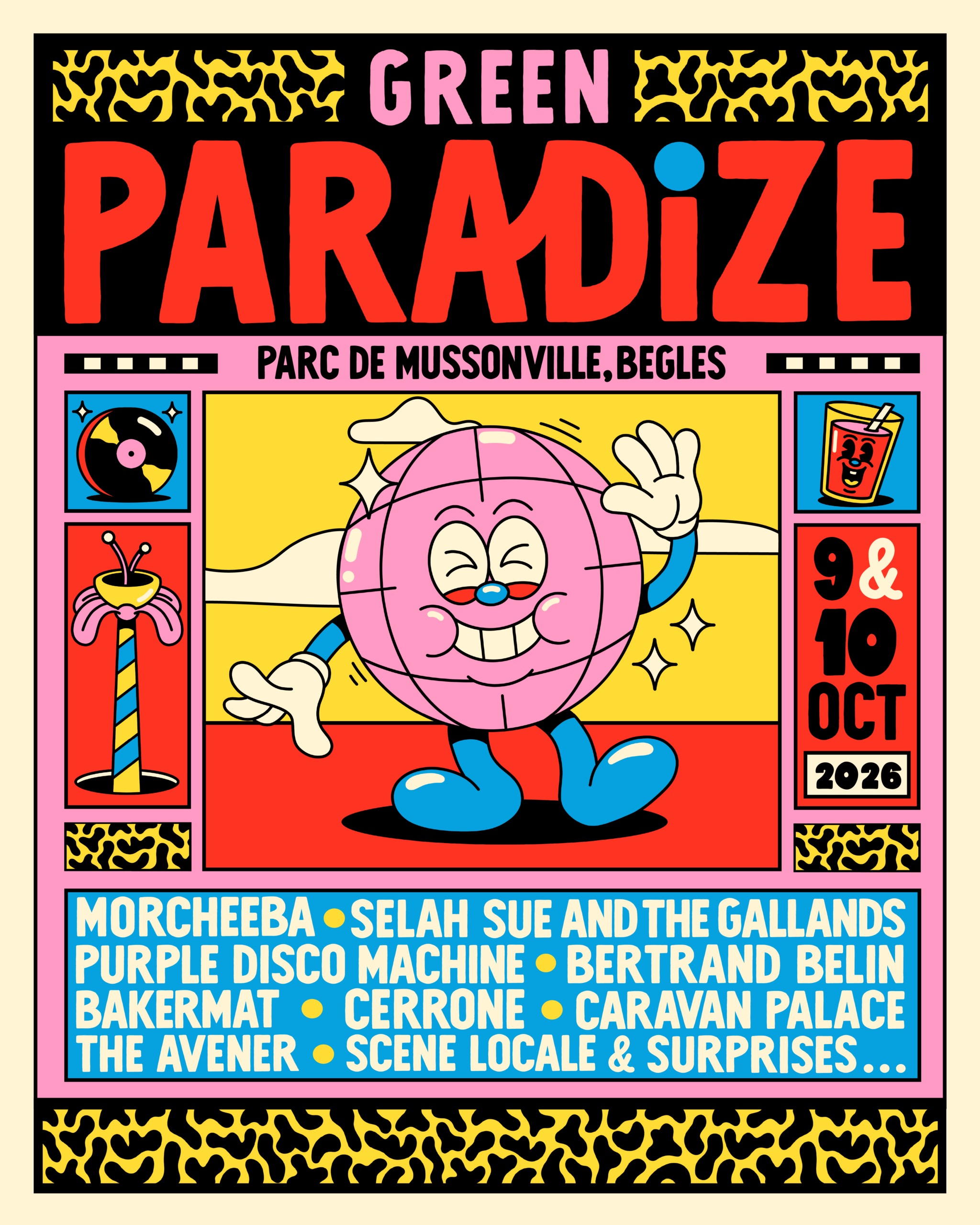 Affiche officielle du Green Paradize Festival 2026 à Bègles
