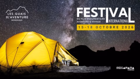 Affiche du festival Les Quais de l'Aventure au Mégarama Bordeaux en octobre 2026