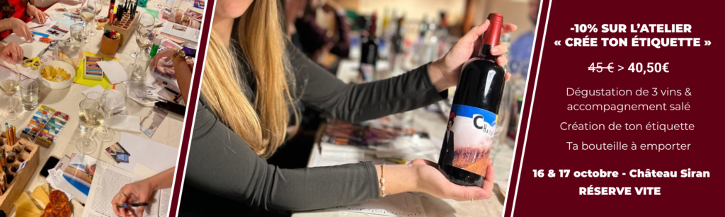 Publicité 🔥 Profite de -10 % sur ton atelier : 40,50 € au lieu de 45 € ! 🎨🍷