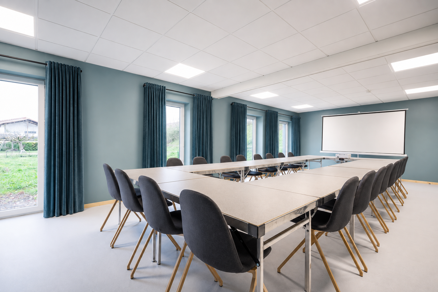 Salle de réunion modulable du Comptoir Beauté Formation à Bordeaux-Bègles